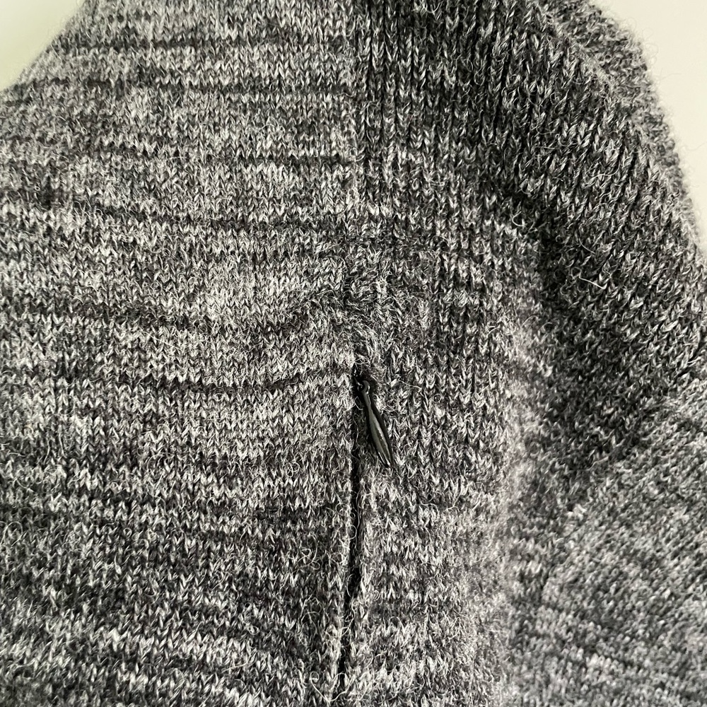 Paka Gray Wool Quarter Zip Sweater, Size XXS, New Without Tags - Picture 6 of 6